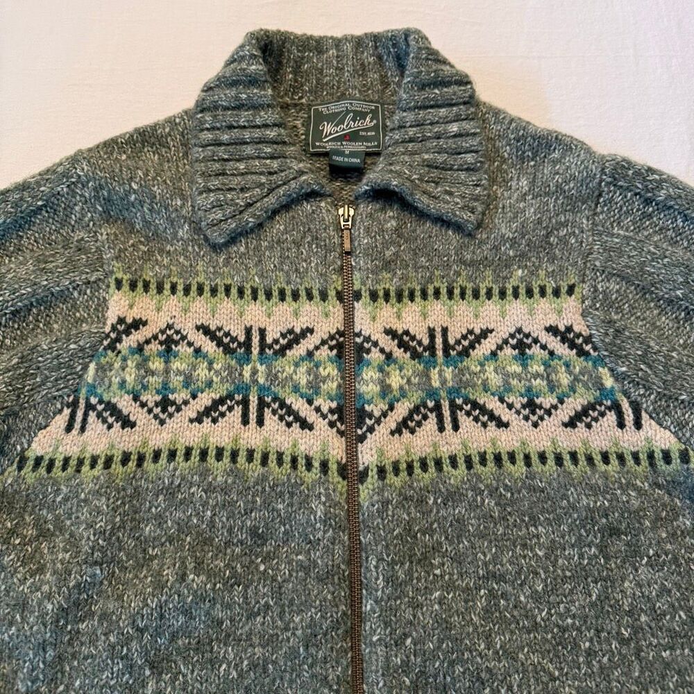 Woolrich | Fair Isle Sweater Jacket | Full Zip | Women’s Medium